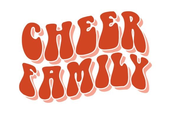 Cheer Family Groovy Retro SVG Design