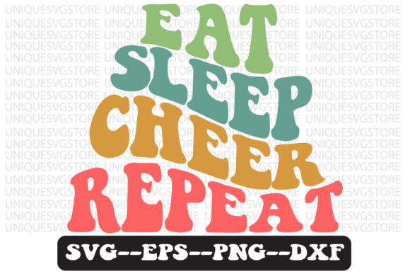 Eat Sleep Cheer Repeat Retro Svg Design Review