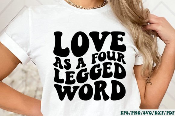 Love As a Four Legged Word Retro SVG Review