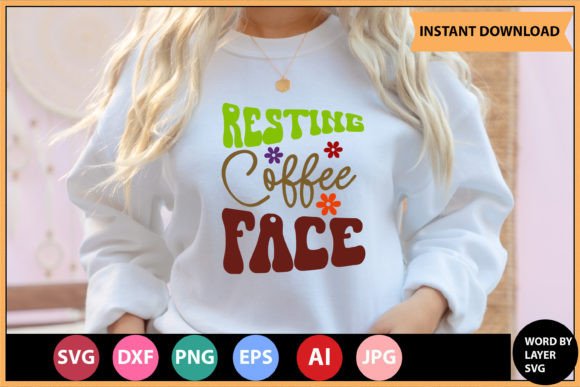 Resting Coffee Face Retro Svg Design Review